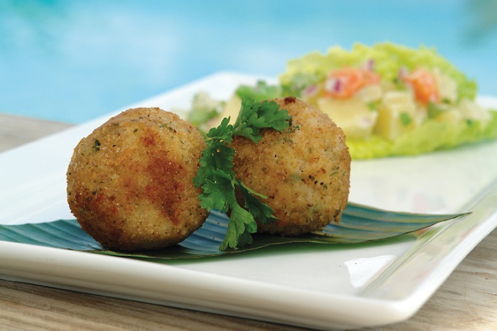 Photo Credit http://searchdominica.com/food-and-drink/stuffed-breadfruit-balls/
