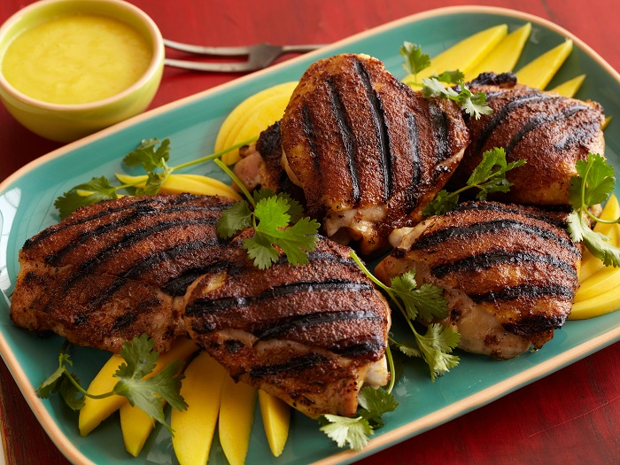  Photo Credit http://www.foodnetwork.com/recipes/bobby-flay/jerk-rubbed-chicken-thighs-with-home-made-mango-habanero-hot-sauce-recipe.html