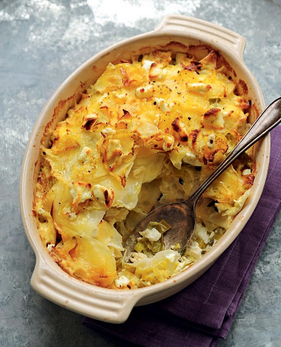 Photo Credit http://www.foodandtravel.com/food/recipes/swede-salsify-leek-and-goats-cheese-gratin